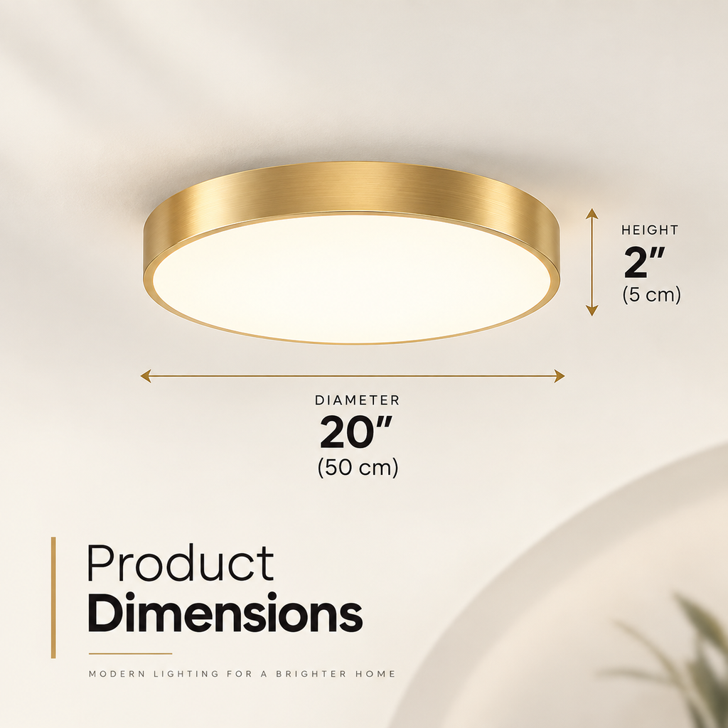Minimalist Golden LED Chandelier for Corridor & Bedroom
