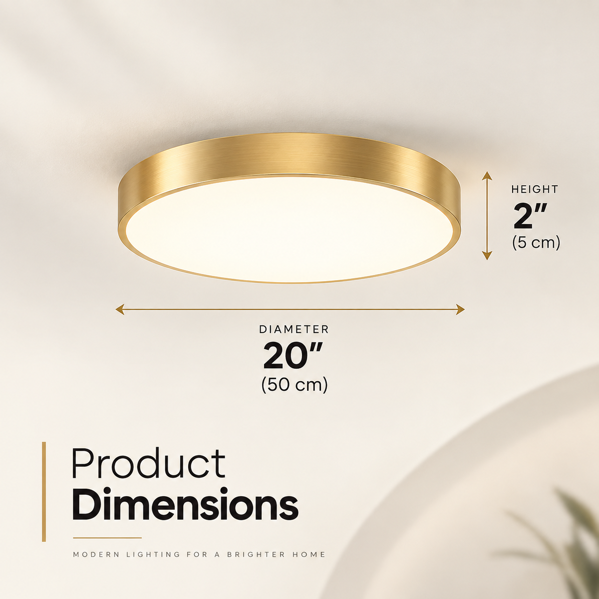 Minimalist Golden LED Chandelier for Corridor & Bedroom