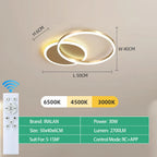 Modern Round Design Living Room Bedroom LED Ceiling Light Golden Ring Light Lighting Decorative Lighting Indoor Chandelier