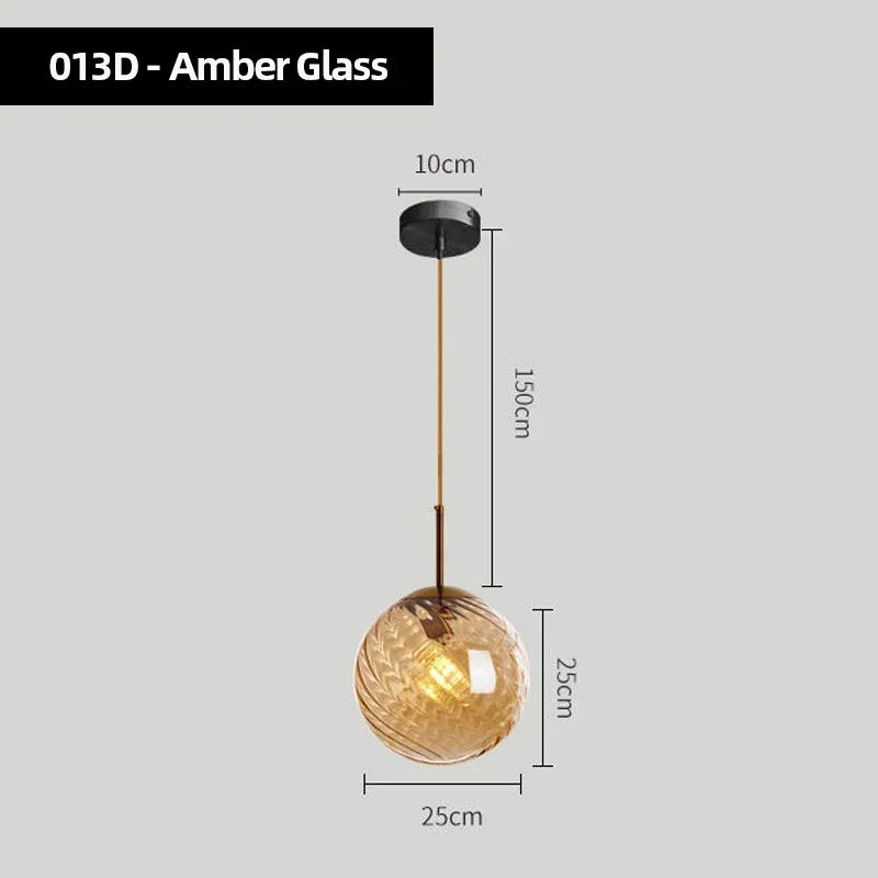 Modern Glass Chandelier Pendant Lights for Bedside Bar Kitchen Restaurant Dining-table Stair Lamp Villa Hotel Home Lighting