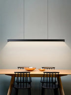 Modern minimalist LED straight strip pendant light, dining table, bar counter, office desk hanging pendant light, home lighting