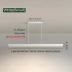 Modern minimalist LED straight strip pendant light, dining table, bar counter, office desk hanging pendant light, home lighting