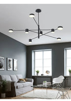Living Room Chandelier Simple Black Nordic Lighting Creative Personality Net Red Light Restaurant Wrought Iron Lighting