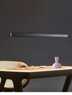 Modern minimalist LED straight strip pendant light, dining table, bar counter, office desk hanging pendant light, home lighting