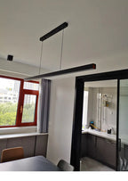 Modern minimalist LED straight strip pendant light, dining table, bar counter, office desk hanging pendant light, home lighting