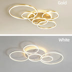 Modern Round Design Living Room Bedroom LED Ceiling Light Golden Ring Light Lighting Decorative Lighting Indoor Chandelier