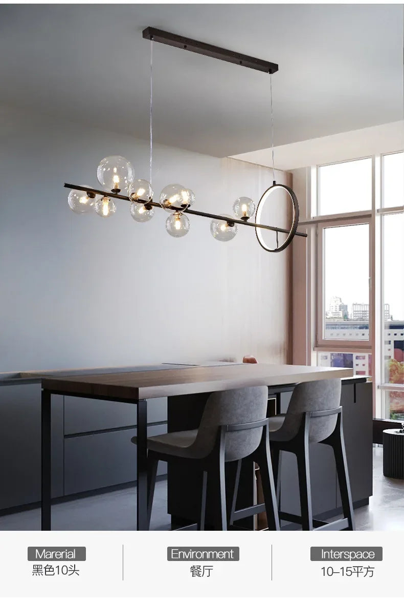 Modern Creative Bubble Chandelier LED Pendant Light Fixture for Living Room Dining Room Bedroom Home Decor Ceiling Lamp