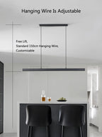 Modern minimalist LED straight strip pendant light, dining table, bar counter, office desk hanging pendant light, home lighting