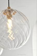 Zoya New Italy Texture Glass Pendant Light Hanging Lamp Lustre Suspension Luminaire Lampen For Dinning Room Living Room Villa