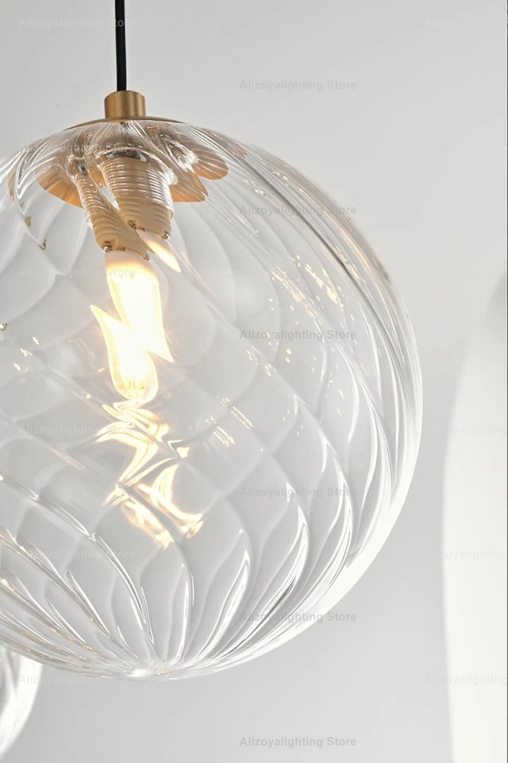 Zoya New Italy Texture Glass Pendant Light Hanging Lamp Lustre Suspension Luminaire Lampen For Dinning Room Living Room Villa