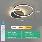 Modern Round Design Living Room Bedroom LED Ceiling Light Golden Ring Light Lighting Decorative Lighting Indoor Chandelier