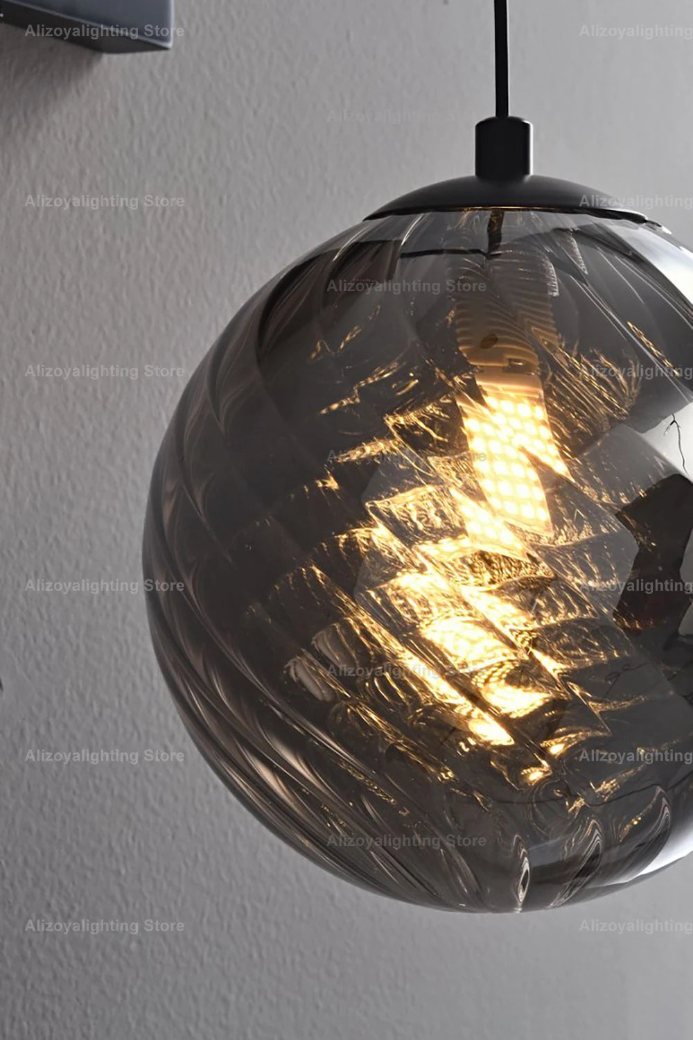 Zoya New Italy Texture Glass Pendant Light Hanging Lamp Lustre Suspension Luminaire Lampen For Dinning Room Living Room Villa