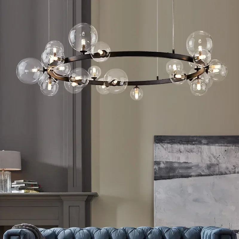 Modern Creative Bubble Chandelier LED Pendant Light Fixture for Living Room Dining Room Bedroom Home Decor Ceiling Lamp