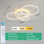 Modern Round Design Living Room Bedroom LED Ceiling Light Golden Ring Light Lighting Decorative Lighting Indoor Chandelier