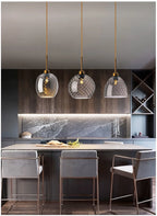 Modern Glass Chandelier Pendant Lights for Bedside Bar Kitchen Restaurant Dining-table Stair Lamp Villa Hotel Home Lighting