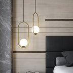 Modern Pendant Light Nordic Minimalist Hanging Lamp Ceiling Decoration Glass Ball Lighting Living Bedroom Dining Room