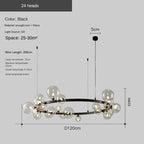 Modern Creative Bubble Chandelier LED Pendant Light Fixture for Living Room Dining Room Bedroom Home Decor Ceiling Lamp