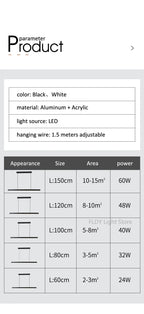 Dining room chandelier Nordic modern lamp dining table bar lamp restaurant lights kitchen lights office company led strip lamps