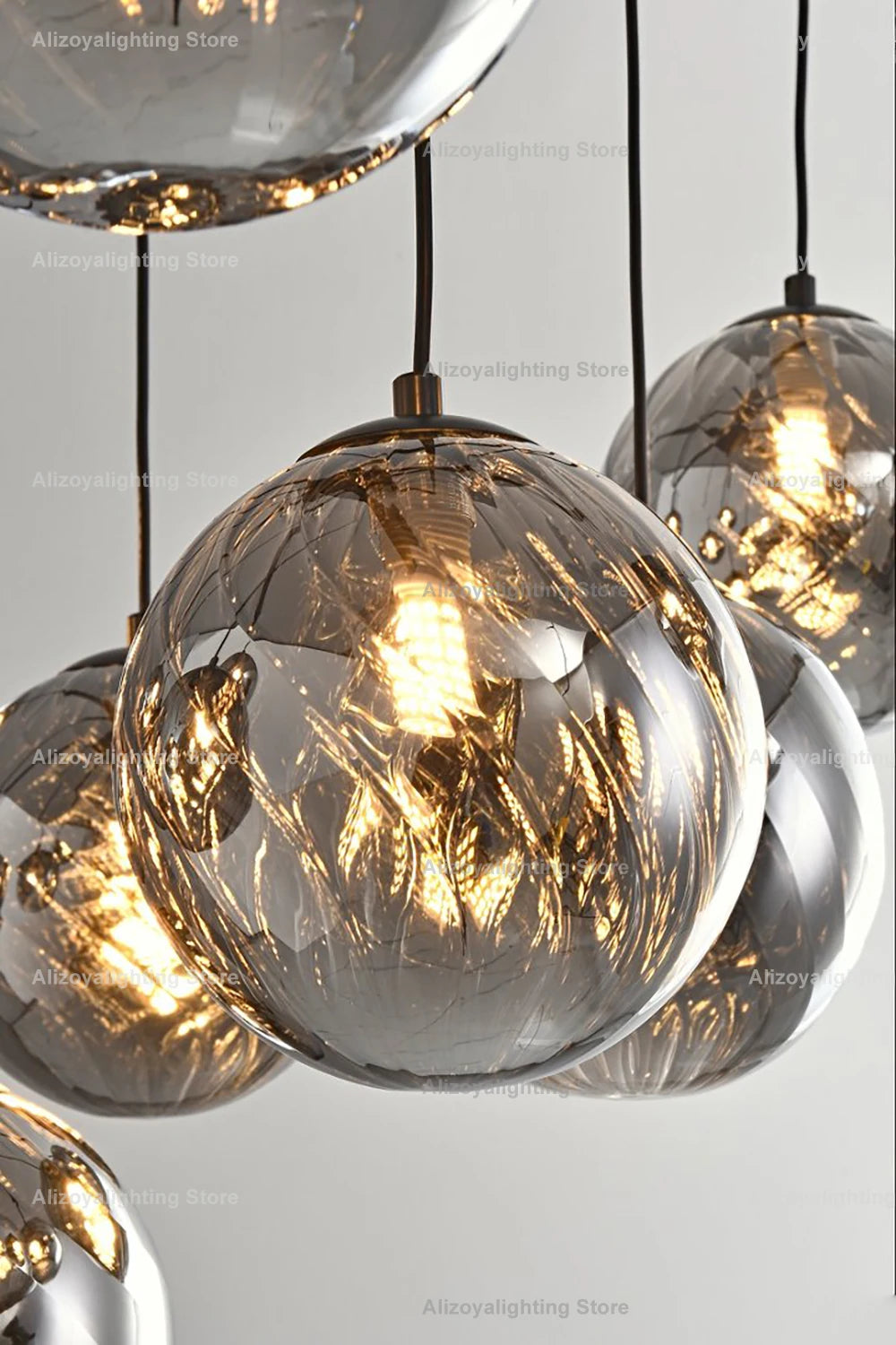 Zoya New Italy Texture Glass Pendant Light Hanging Lamp Lustre Suspension Luminaire Lampen For Dinning Room Living Room Villa