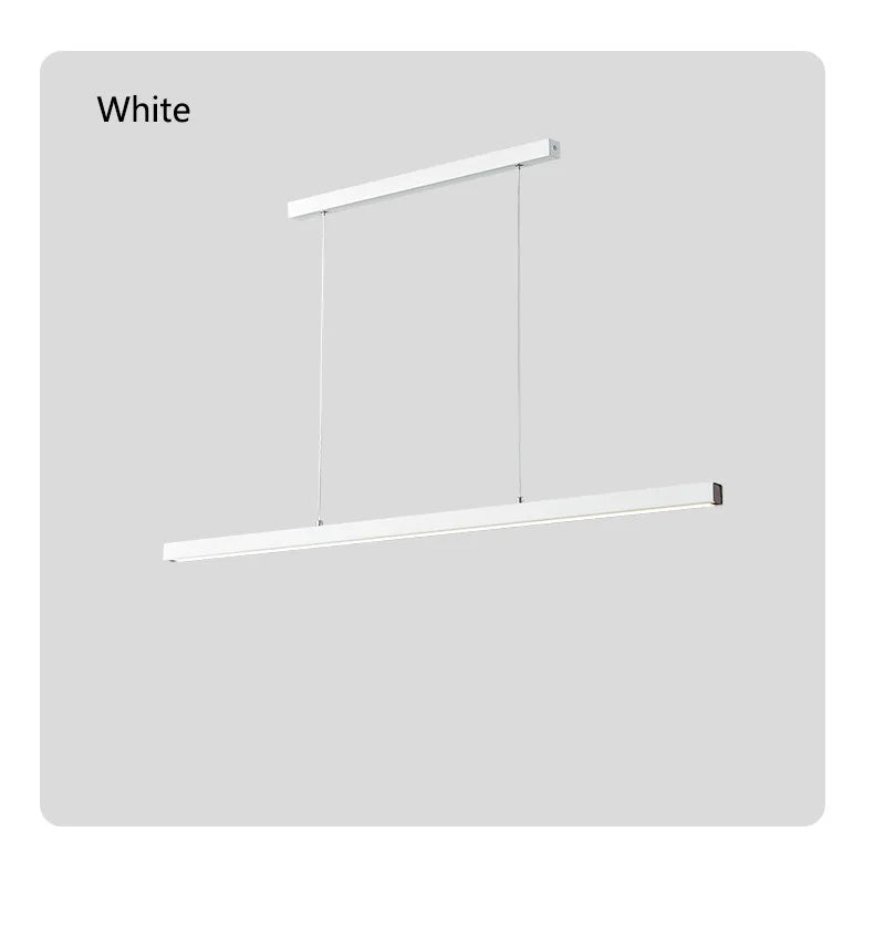 Modern minimalist LED straight strip pendant light, dining table, bar counter, office desk hanging pendant light, home lighting