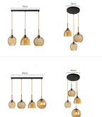 Modern Glass Chandelier Pendant Lights for Bedside Bar Kitchen Restaurant Dining-table Stair Lamp Villa Hotel Home Lighting