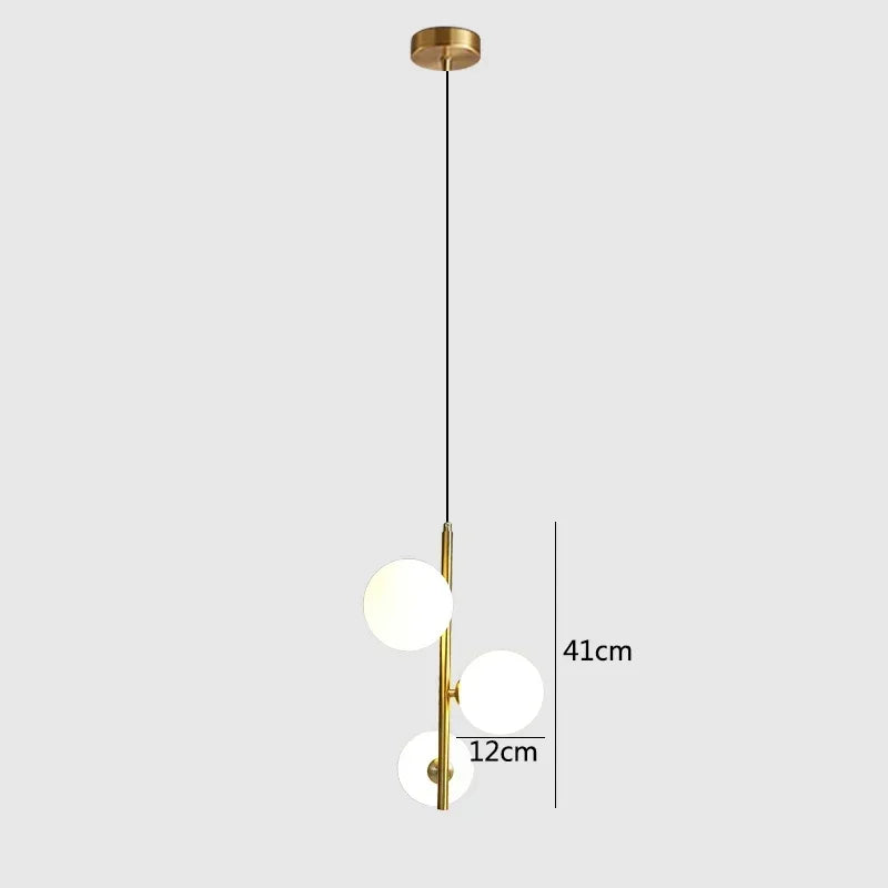 Modern LED Glass Ball LED Pendant Lights Nordic Black Bedroom Hanging Lamp Living Room Dining Decor Lights Fixture