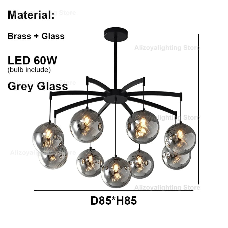 Zoya New Italy Texture Glass Pendant Light Hanging Lamp Lustre Suspension Luminaire Lampen For Dinning Room Living Room Villa