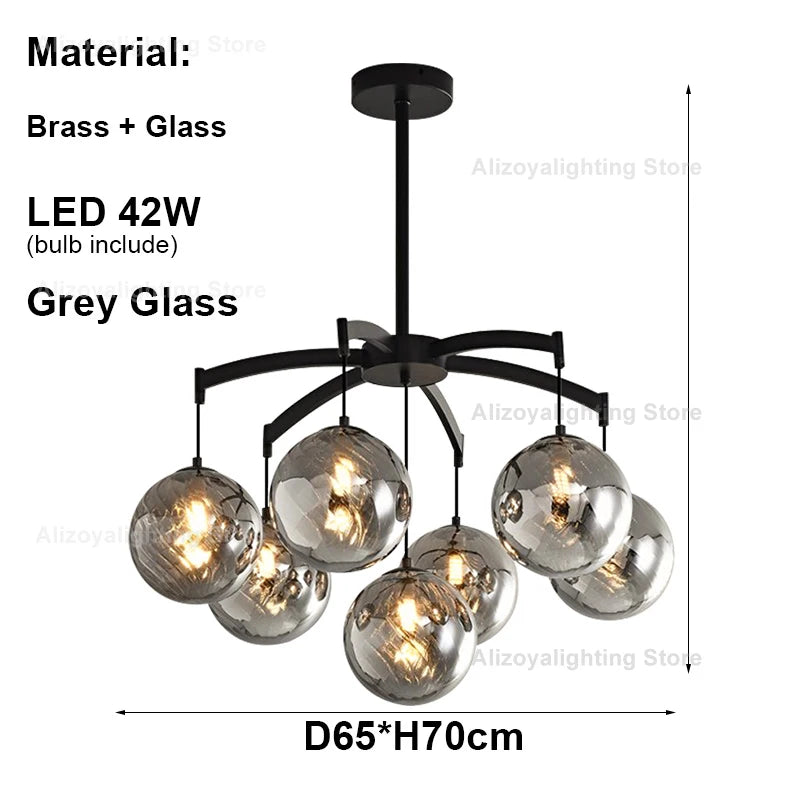 Zoya New Italy Texture Glass Pendant Light Hanging Lamp Lustre Suspension Luminaire Lampen For Dinning Room Living Room Villa