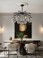 Zoya New Italy Texture Glass Pendant Light Hanging Lamp Lustre Suspension Luminaire Lampen For Dinning Room Living Room Villa