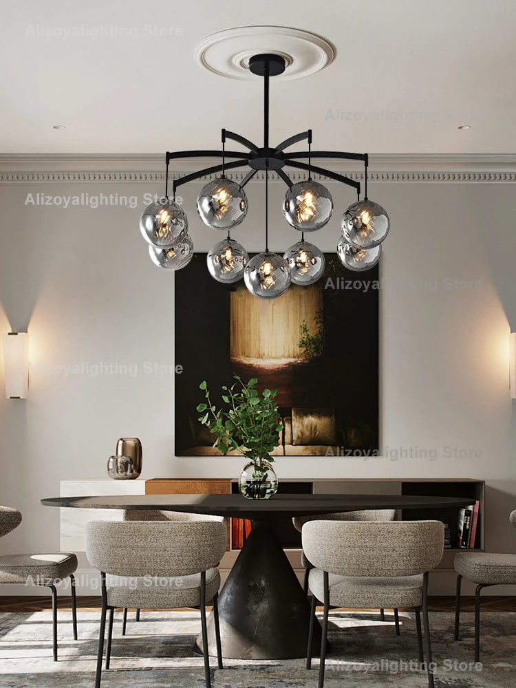 Zoya New Italy Texture Glass Pendant Light Hanging Lamp Lustre Suspension Luminaire Lampen For Dinning Room Living Room Villa