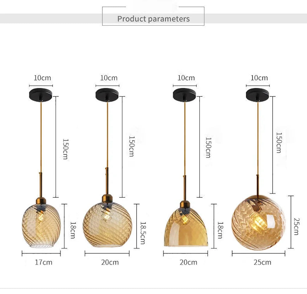Modern Glass Chandelier Pendant Lights for Bedside Bar Kitchen Restaurant Dining-table Stair Lamp Villa Hotel Home Lighting