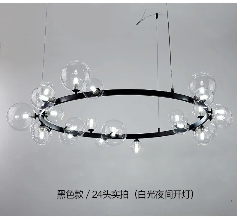 Modern Creative Bubble Chandelier LED Pendant Light Fixture for Living Room Dining Room Bedroom Home Decor Ceiling Lamp