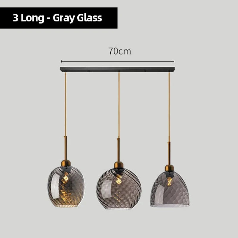 Modern Glass Chandelier Pendant Lights for Bedside Bar Kitchen Restaurant Dining-table Stair Lamp Villa Hotel Home Lighting