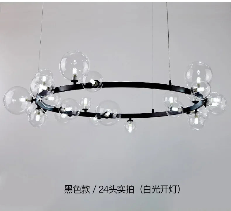 Modern Creative Bubble Chandelier LED Pendant Light Fixture for Living Room Dining Room Bedroom Home Decor Ceiling Lamp