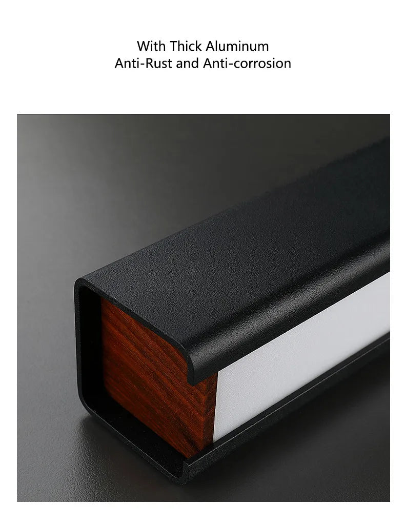 Modern minimalist LED straight strip pendant light, dining table, bar counter, office desk hanging pendant light, home lighting
