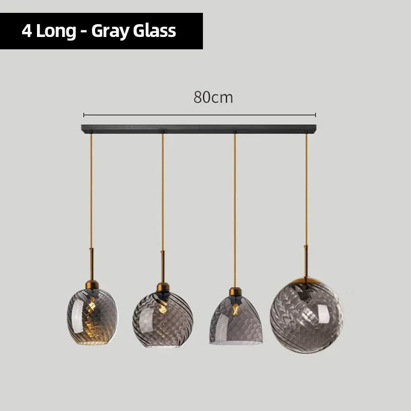 Modern Glass Chandelier Pendant Lights for Bedside Bar Kitchen Restaurant Dining-table Stair Lamp Villa Hotel Home Lighting