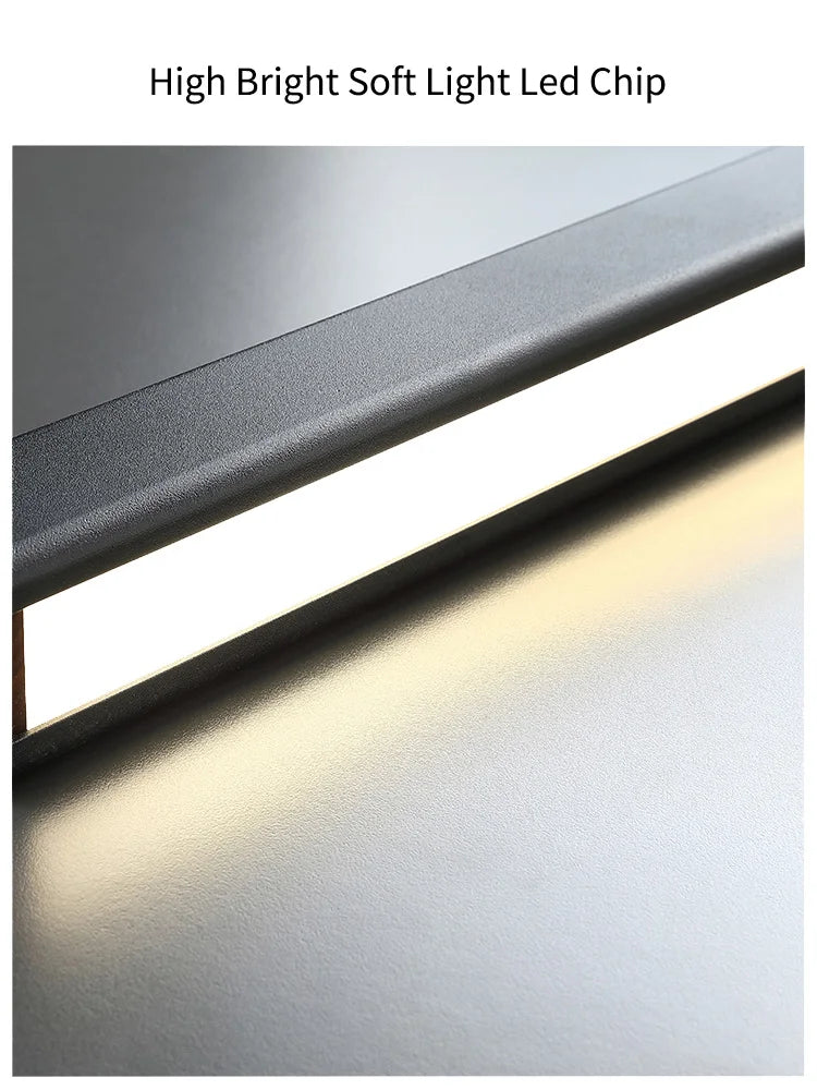 Modern minimalist LED straight strip pendant light, dining table, bar counter, office desk hanging pendant light, home lighting