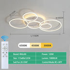 Modern Round Design Living Room Bedroom LED Ceiling Light Golden Ring Light Lighting Decorative Lighting Indoor Chandelier