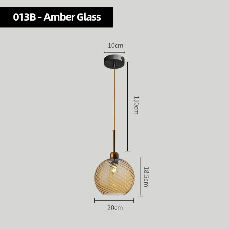 Modern Glass Chandelier Pendant Lights for Bedside Bar Kitchen Restaurant Dining-table Stair Lamp Villa Hotel Home Lighting