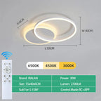 Modern Round Design Living Room Bedroom LED Ceiling Light Golden Ring Light Lighting Decorative Lighting Indoor Chandelier