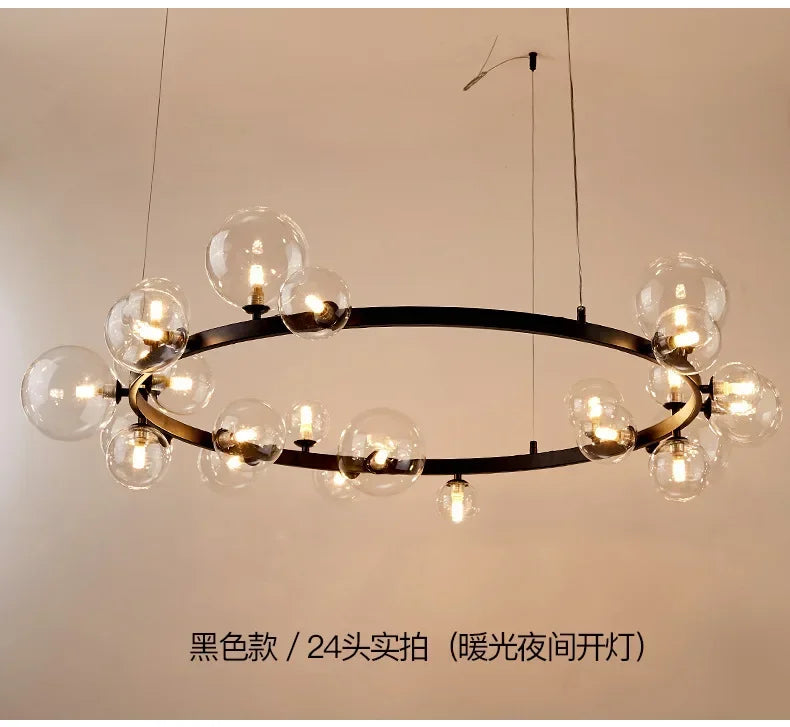 Modern Creative Bubble Chandelier LED Pendant Light Fixture for Living Room Dining Room Bedroom Home Decor Ceiling Lamp