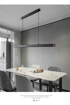 Modern minimalist LED straight strip pendant light, dining table, bar counter, office desk hanging pendant light, home lighting