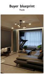 Living Room Chandelier Simple Black Nordic Lighting Creative Personality Net Red Light Restaurant Wrought Iron Lighting
