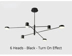 Living Room Chandelier Simple Black Nordic Lighting Creative Personality Net Red Light Restaurant Wrought Iron Lighting