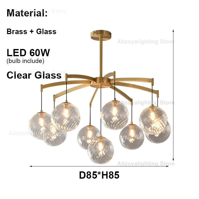 Zoya New Italy Texture Glass Pendant Light Hanging Lamp Lustre Suspension Luminaire Lampen For Dinning Room Living Room Villa
