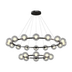 Nordic Modern Iron Art Sphereical Pendant Light Glass Lampshade Led Bedroom Living Dining Room Atmosphere Decorative Chandeliers