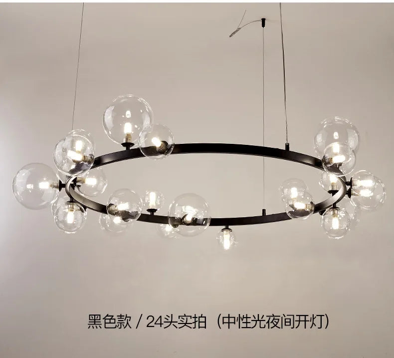 Modern Creative Bubble Chandelier LED Pendant Light Fixture for Living Room Dining Room Bedroom Home Decor Ceiling Lamp