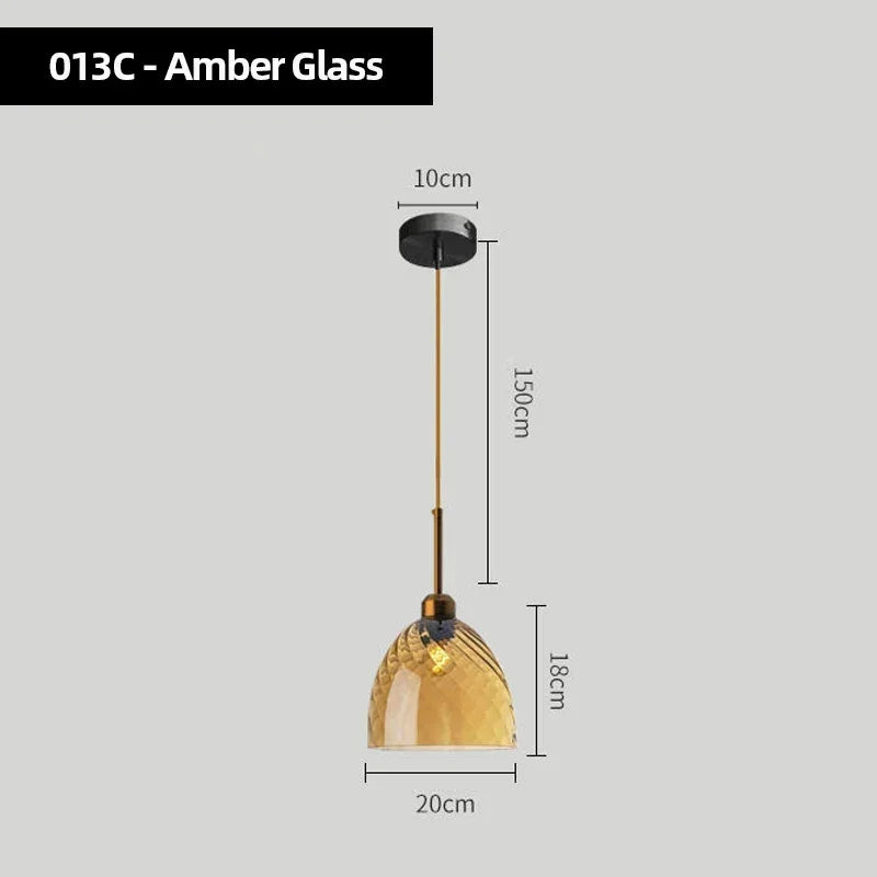 Modern Glass Chandelier Pendant Lights for Bedside Bar Kitchen Restaurant Dining-table Stair Lamp Villa Hotel Home Lighting