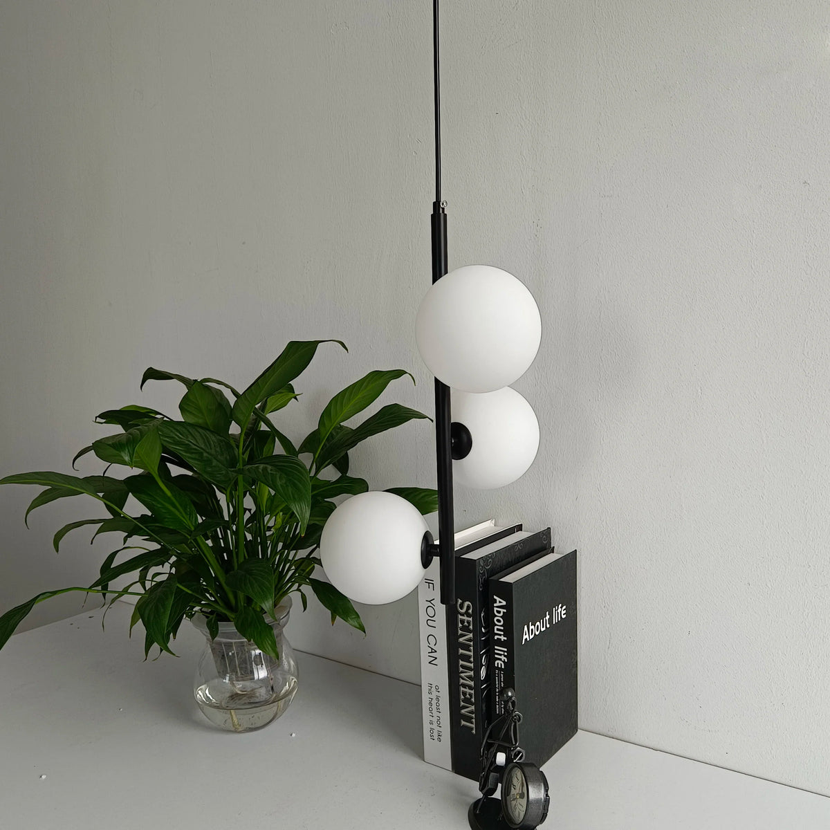 Modern LED Glass Ball LED Pendant Lights Nordic Black Bedroom Hanging Lamp Living Room Dining Decor Lights Fixture