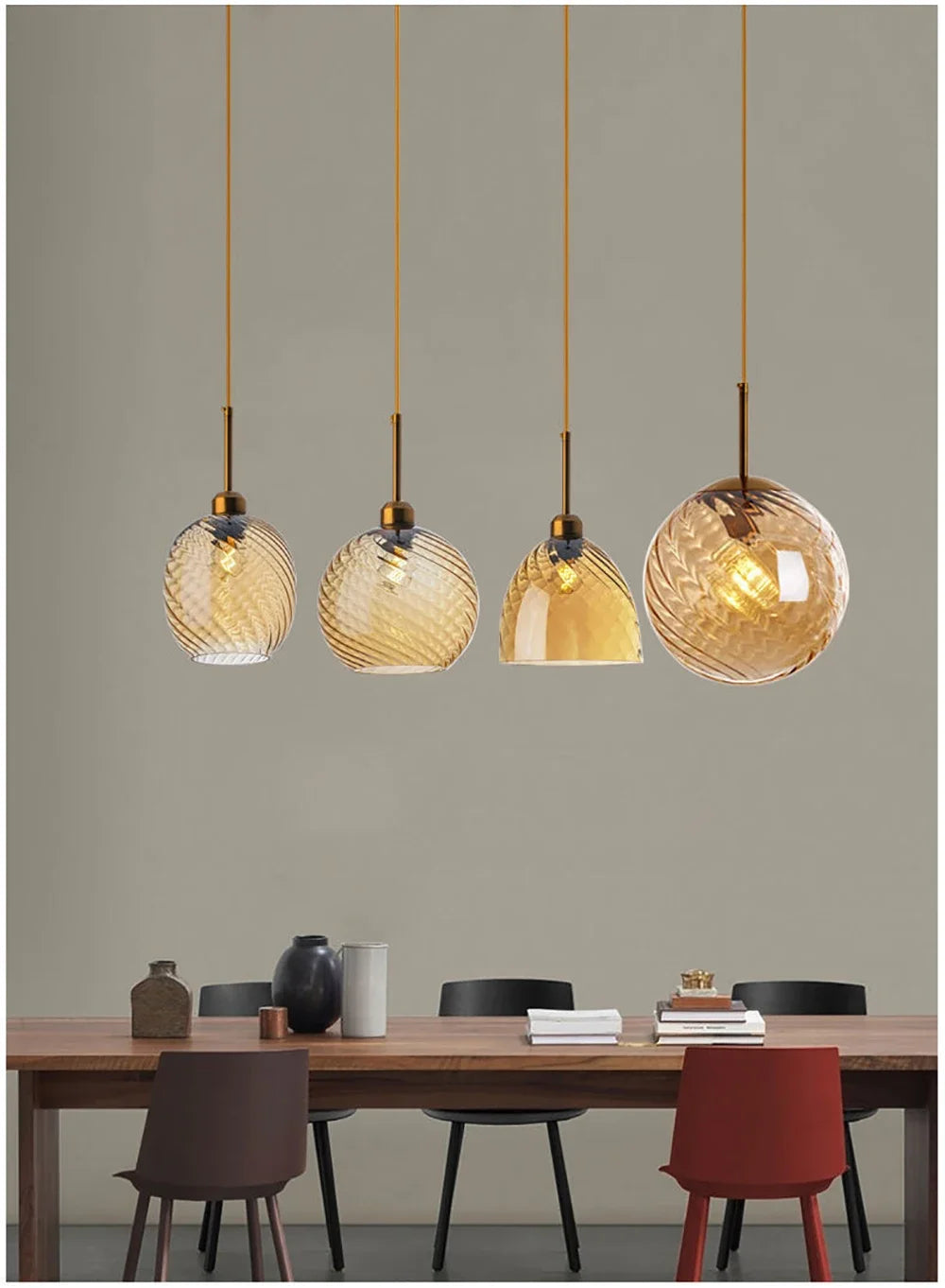 Modern Glass Chandelier Pendant Lights for Bedside Bar Kitchen Restaurant Dining-table Stair Lamp Villa Hotel Home Lighting